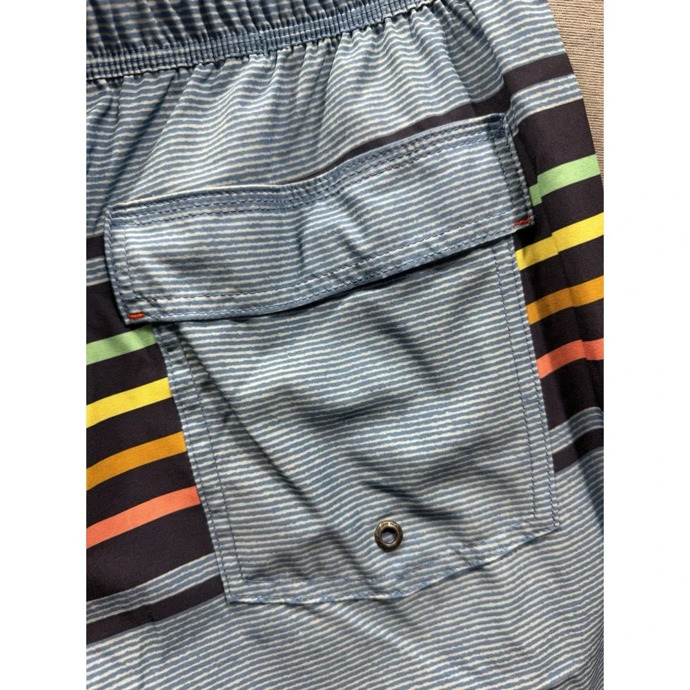 SAXX Swim Shorts Mens X Large Blue Stripe Oh Buoy 2N1 Trunks 7 Inseam Lined